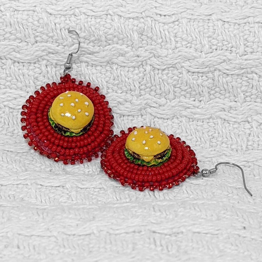 Happy Burger Earrings